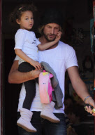 Gabriel Aubry picks up Nahla from school - Part 2