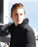 Maggie Grace on set in Santa Monica