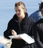 Maggie Grace on set in Santa Monica