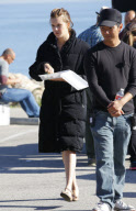 Maggie Grace on set in Santa Monica