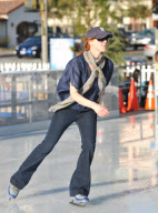 Marcia Cross Takes Her Daughters Ice Skating