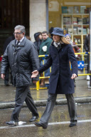 Los Reyes y la Infanta Elena visitan la capilla ardiente de Manuel Fraga