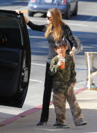 EXCLUSIVE - Angelina Takes The Kids For Fast Food Twice In One Week