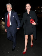 Catherine Zeta-Jones and Michael Douglas Arrive at a "Haywire" Q&A in NYC