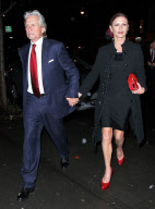 Catherine Zeta-Jones and Michael Douglas Arrive at a "Haywire" Q&A in NYC
