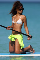 *EXCLUSIVE* Rihanna is a Paddleboarding Pro! {Web Must Call For Pricing}