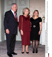 THE HAGUE: Queen Beatrix audience with israeli PM  Benjamin Netanyahu and his wife Sarah