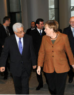 Palestinian president Mahmud Abbas meets with German chancellor Angela Merkel, Berlin, Germany - 19 Jan 2012