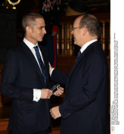 CPE/Prince Albert and Andrea Casiraghi at Saint Sebastien Ceremony.