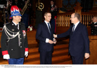 CPE/Prince Albert and Andrea Casiraghi at Saint Sebastien Ceremony.