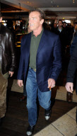 ARNOLD SCHWARZENEGGER watching the world famous Hahnenkamm ski race in Kitzbuhel