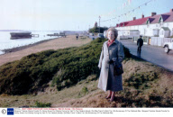Margaret Thatcher Stands Proudly On Victory Green Port Stanley During Her Visit To The Falkland Islands. She Was There To Mark The 10th Anniversary Of The Falklands War. 