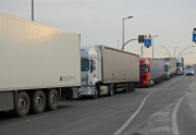 Bergamo, truks block the highway 