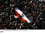 CAIRO: Egyptians participate in a rally on the Tahrir Square marking the first anniversary of "January 25th Revolution"