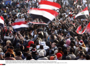 CAIRO: Egyptians participate in a rally on the Tahrir Square marking the first anniversary of "January 25th Revolution"
