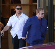 Elton John shopping in Bevery Hills after Oscar snub