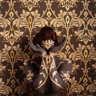 Artist disguised by body paint disappears into the background of her artwork, Philadelphia, America  - 25 Jan 2012