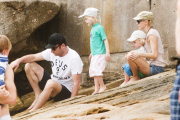 NAOMI WATTS, LIEV SCHREIBER with children SASHA and SAMUEL at Bronte