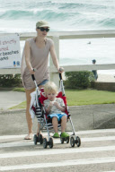 NAOMI WATTS, LIEV SCHREIBER with children SASHA and SAMUEL at Bronte