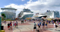 Cruise Ships in Philipsburg, St. Maarten, Dutch Antilles - 20 Dec 2011