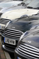 Minis at a car showroom in Bromley, Kent, Britain - 17 Jan 2012