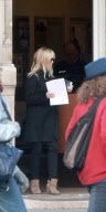 Exclusive Stricly no web : actress Reese Witherspoon was seen leaving police headquaters in paris holding her american passport in her hand