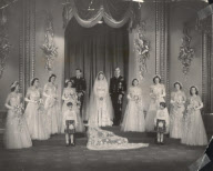 Royal Wedding Of Princess Elizabeth (queen Elizabeth Ii) To Prince Philip (duke Of Edinburgh) On 20 November 1947 Official Bridal Group Taken By Command Of Her Majesty The Queen At Buckingham Palace. (bassano's) Their Royal Highnesses The Bride And 