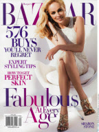 Actress SHARON STONE on the cover of HARPER'S BAZAAR