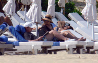 EXCLUSIVE... Exclusive... Michael J. Fox Relaxing On The Beach In St. Barts