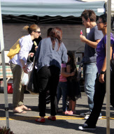 Sofia Coppola and Jason Bateman chat at The Farmers Market