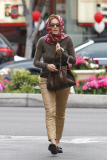 SHARON STONE goes Grace-Kelly-style as she hides her hair with a scarf 
