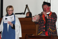 Annual clowns church service at Holy Trinity Church in Dalston, London, Britain - 05 Feb 2012