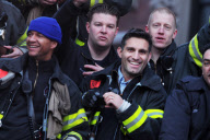 The NY Giants are greeted by thousands of fans