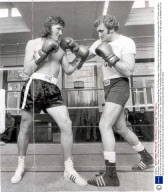 Joe Bugner - Boxer - 1972 Micky Droy The Heavyweight Champion Of Stamford Bridge Yesterday Moved To The Big League. He Walked Into The Noble Art Gym In London Donned A Pair Of Trunks Last Worn By The One And Only Mohammed Ali Pulled On A Pair Of Boxi
