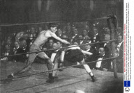 Jimmy Wilde (left) During His Match Against Joe Lynch Whom He Beat On Points In Fifteeen Rounds At The National Sporting London In January 1919