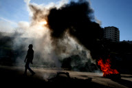 Palestinians protest outside Israeli jail