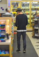Zac Efron Stops by Gil Terner's Liquor Store