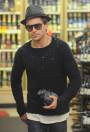 Zac Efron Stops by Gil Terner's Liquor Store