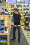 Zac Efron Stops by Gil Terner's Liquor Store