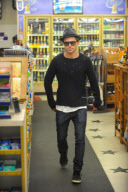 Zac Efron Stops by Gil Terner's Liquor Store