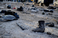 Bürgerkrieg in Syrien: Schäden und Trümmer nach der Explosion einer Autobombe in Aleppo