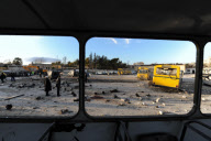 Bürgerkrieg in Syrien: Schäden und Trümmer nach der Explosion einer Autobombe in Aleppo