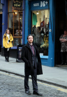 Am Set von Filth! in Edinburgh