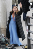 AnnaLynne McCord blows sweet kisses on the set of "90210"
