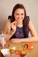 17-year-old Stacey Irvine who has eaten nothing but McDonalds chicken nuggest since she was two, Birmingham, Britain - 24 Jan 2012