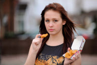 17-year-old Stacey Irvine who has eaten nothing but McDonalds chicken nuggest since she was two, Birmingham, Britain - 24 Jan 2012