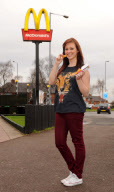 17-year-old Stacey Irvine who has eaten nothing but McDonalds chicken nuggest since she was two, Birmingham, Britain - 24 Jan 2012