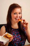 17-year-old Stacey Irvine who has eaten nothing but McDonalds chicken nuggest since she was two, Birmingham, Britain - 24 Jan 2012