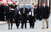 Friends And Family Attending Whitney Houston's Funeral
