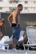Chris Brown is on the Prowl in Miami Beach